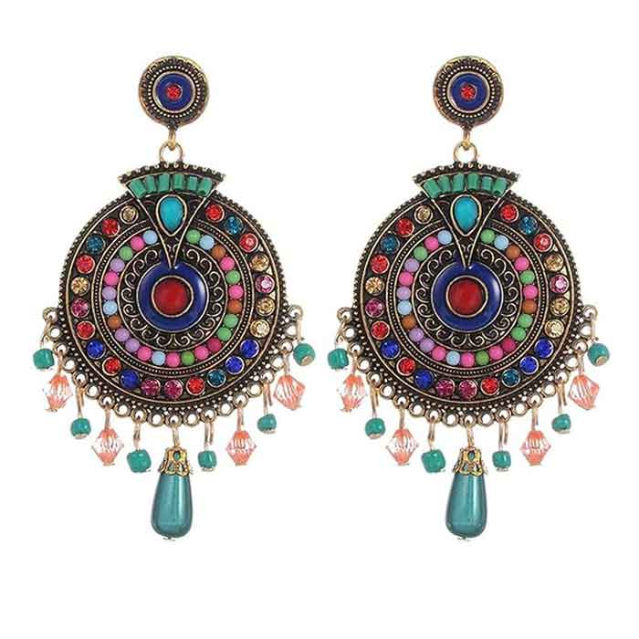 YouBella Jewellery Bohemian Multi-Color Earrings for Girls and Women