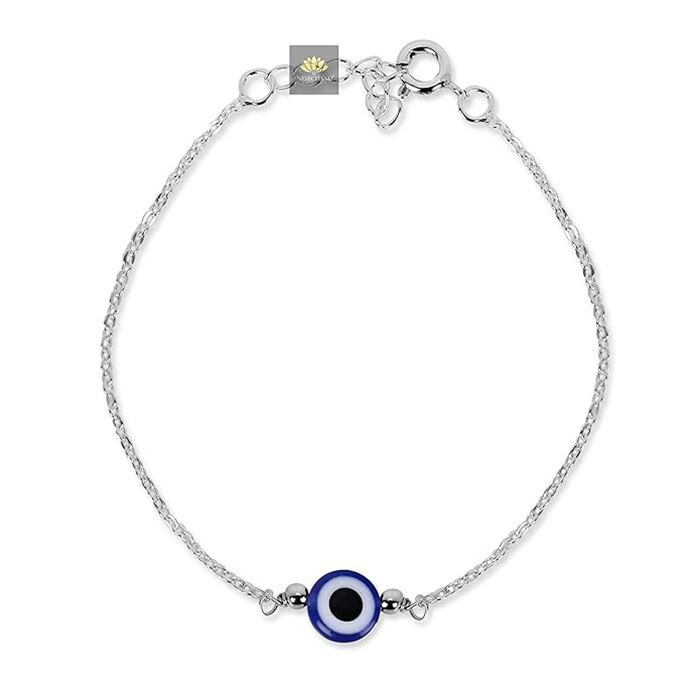 Silver Evil Eye Bracelet for Women Nazariya Bracelet from NEMICHAND JEWELS